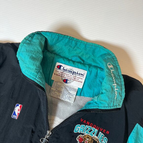 Vintage Champion Vancouver Grizzlies Windbreaker Jacket Women's XXL - Picture 5 of 9